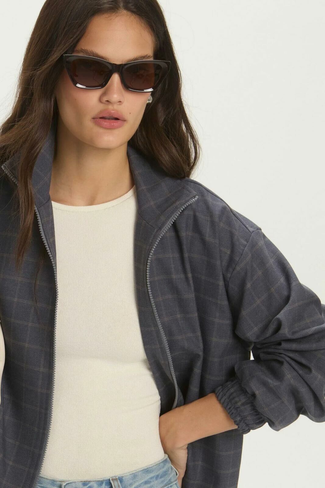 Imagem de Jaqueta Melina Denin Check Le Blog